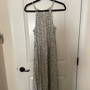 Old Navy Gray and Black Halter Maxi Sundress S